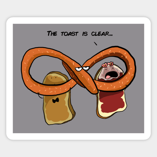 Toast is clear Sticker by Dessert_comics